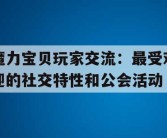 魔力宝贝玩家交流：最受欢迎的社交特性和公会活动