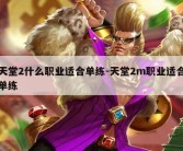 天堂2什么职业适合单练-天堂2m职业适合单练