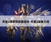 天堂2透视镜武器资料-天堂2装备介绍