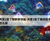 天堂2亚丁服刺客技能-天堂2亚丁服技能书怎么搞