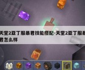 天堂2亚丁服暴君技能搭配-天堂2亚丁服暴君怎么样